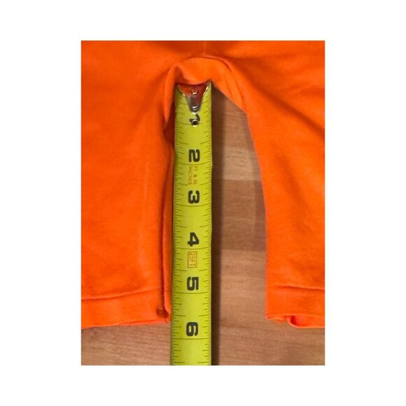 FIT IN Orange Stretchy Bike Athletic Workout Women's Shorts Cutout Waist SM/MED - Picture 7 of 8